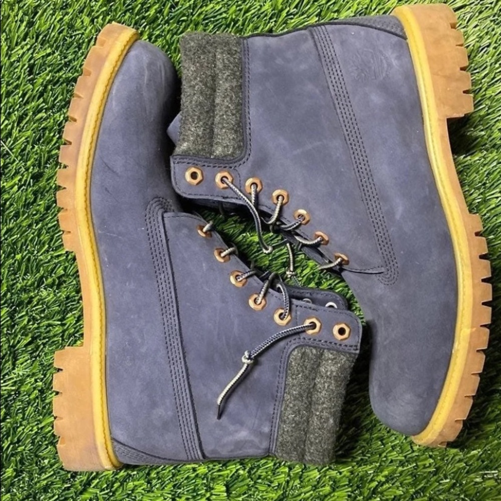 Blue timberland boots